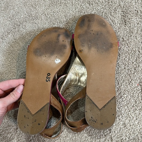 BCBGeneration Fuchsia & Tan Sandals 7 - Picture 4 of 4